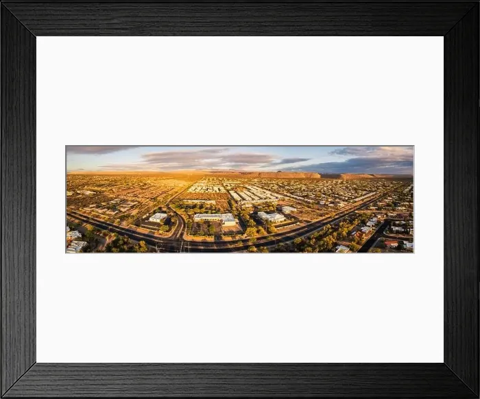 Framed Print : Panorama of homes in Green Valley Arizona during bright sunrise Framed Print : Panorama of homes in Green Valley Arizona during bright sunrise