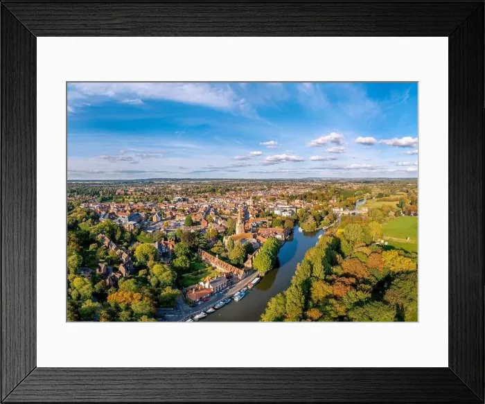 Framed Print : A lovely view of Abingdon Town from above Framed Print : A lovely view of Abingdon Town from above
