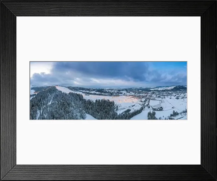 Framed Print : Aerial Panorama of Bania Ski Resort and Ski Slope Kotelnica in Tatras, Poland Framed Print : Aerial Panorama of Bania Ski Resort and Ski Slope Kotelnica in Tatras, Poland