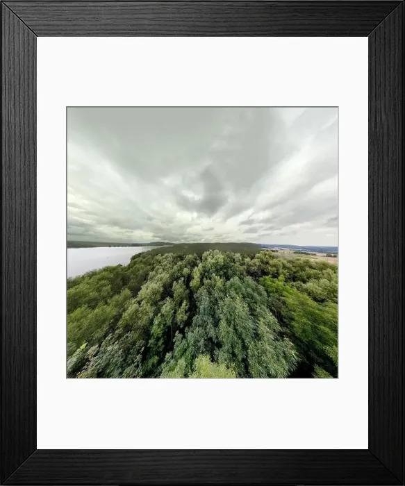 Framed Print : Panorama landscape from the air in the Bavarian Danube area with cloudy summer sky Framed Print : Panorama landscape from the air in the Bavarian Danube area with cloudy summer sky