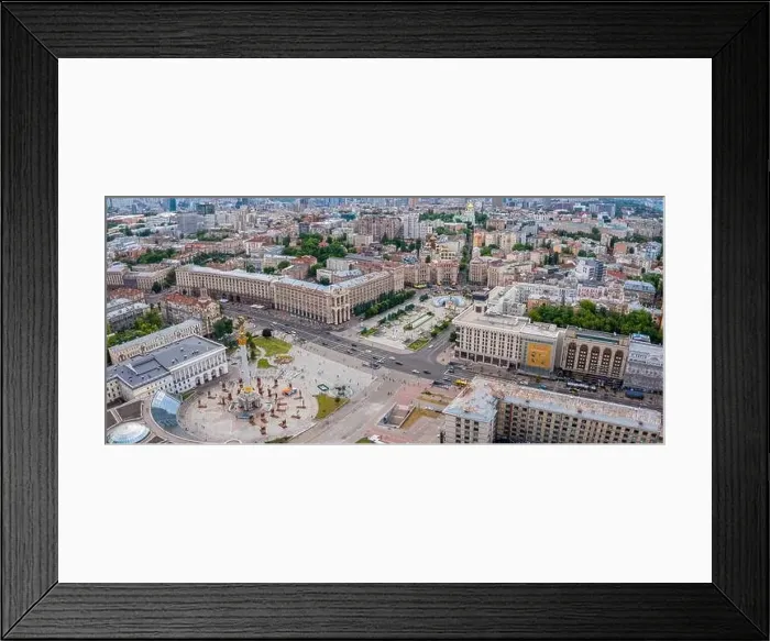 Framed Print : Aerial view of the Kyiv city. Beautiful streets near the city center Framed Print : Aerial view of the Kyiv city. Beautiful streets near the city center