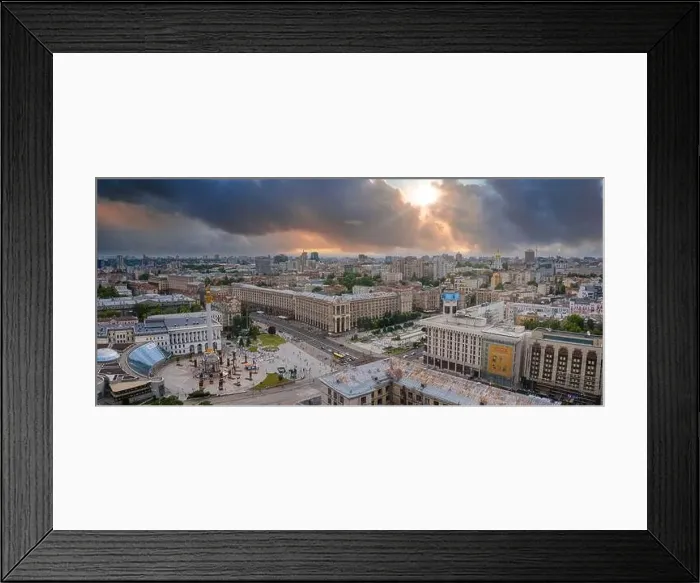 Framed Print : Aerial view of the Kyiv city. Beautiful streets near the city center Framed Print : Aerial view of the Kyiv city. Beautiful streets near the city center