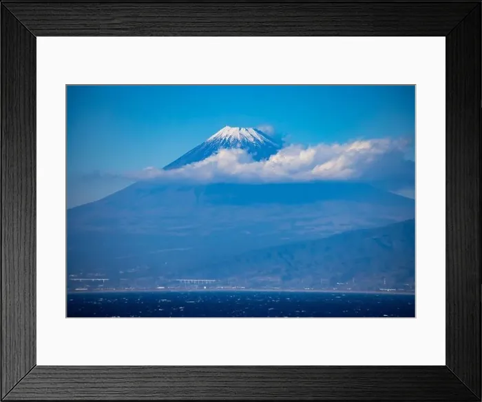 Framed Print : Cloud in the blue sky at Mt.Fuji in Japan