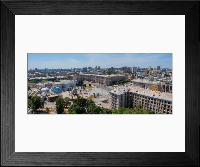 Framed Print : Aerial view of the Kyiv city. Beautiful streets near the city center Framed Print : Aerial view of the Kyiv city. Beautiful streets near the city center