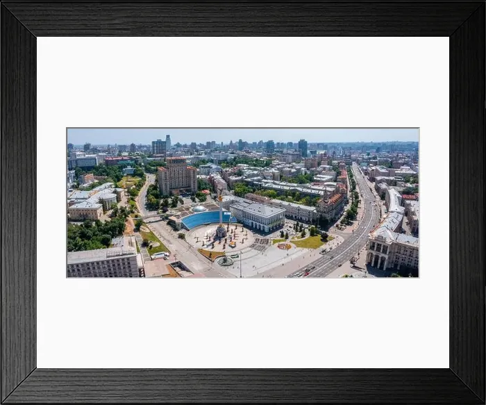 Framed Print : Aerial view of the Kyiv city. Beautiful streets near the city center Framed Print : Aerial view of the Kyiv city. Beautiful streets near the city center