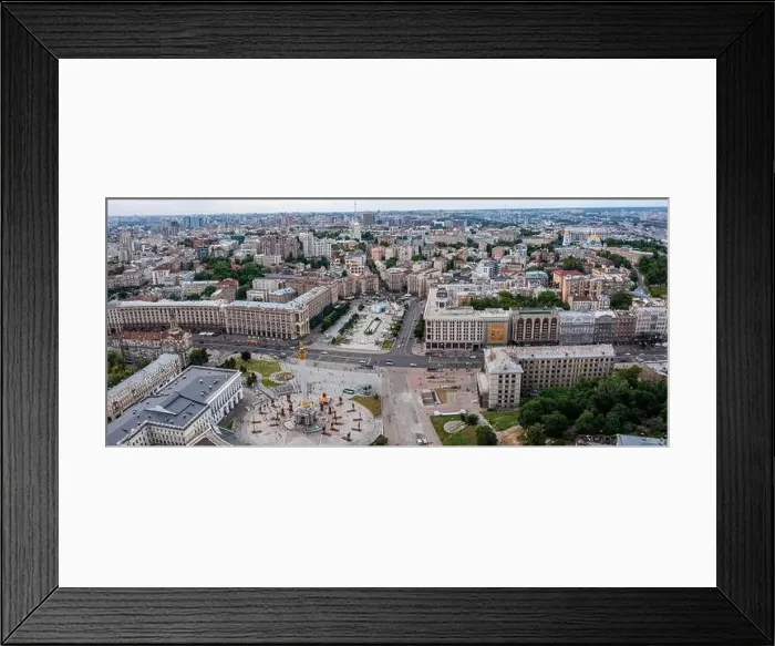 Framed Print : Aerial view of the Kyiv city. Beautiful streets near the city center Framed Print : Aerial view of the Kyiv city. Beautiful streets near the city center