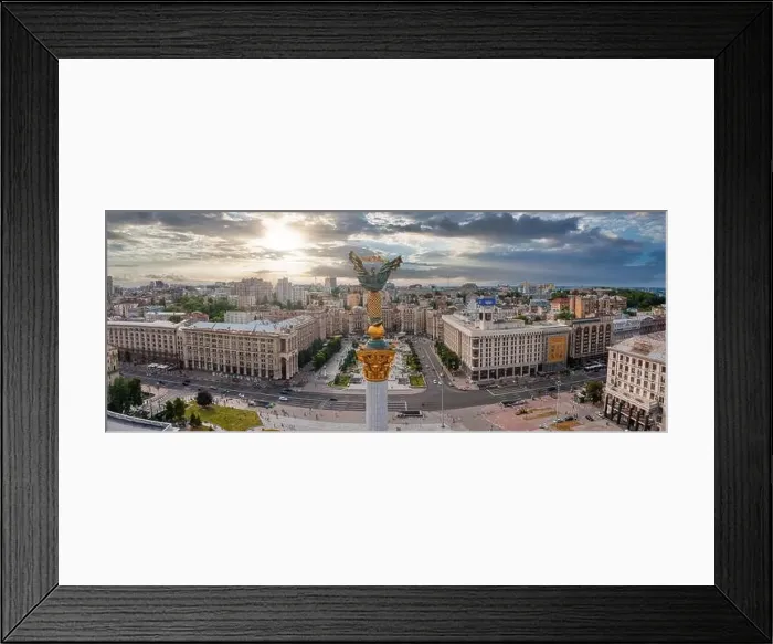 Framed Print : Aerial view of the Kyiv Ukraine above Maidan Nezalezhnosti Independence Monument Framed Print : Aerial view of the Kyiv Ukraine above Maidan Nezalezhnosti Independence Monument