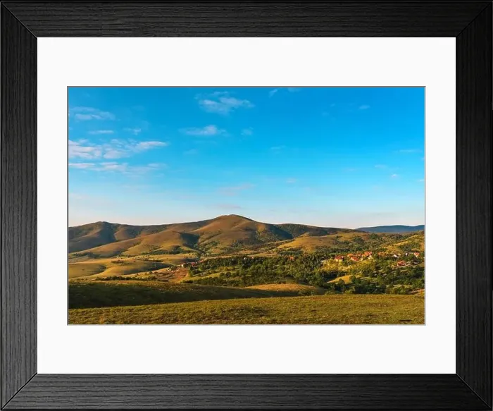 Framed Print : Zlatibor hills landscape in summer from above, aerial drone photography of green pasture land and woods Framed Print : Zlatibor hills landscape in summer from above, aerial drone photography of green pasture land and woods