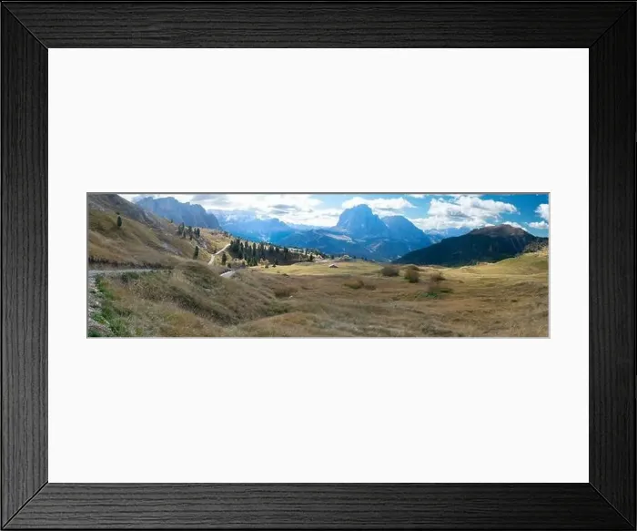 Framed Print : Hiking Dolomites in European Alps. Shot in summer with green grass and no snow. Gardena Pass, Italy Framed Print : Hiking Dolomites in European Alps. Shot in summer with green grass and no snow. Gardena Pass, Italy