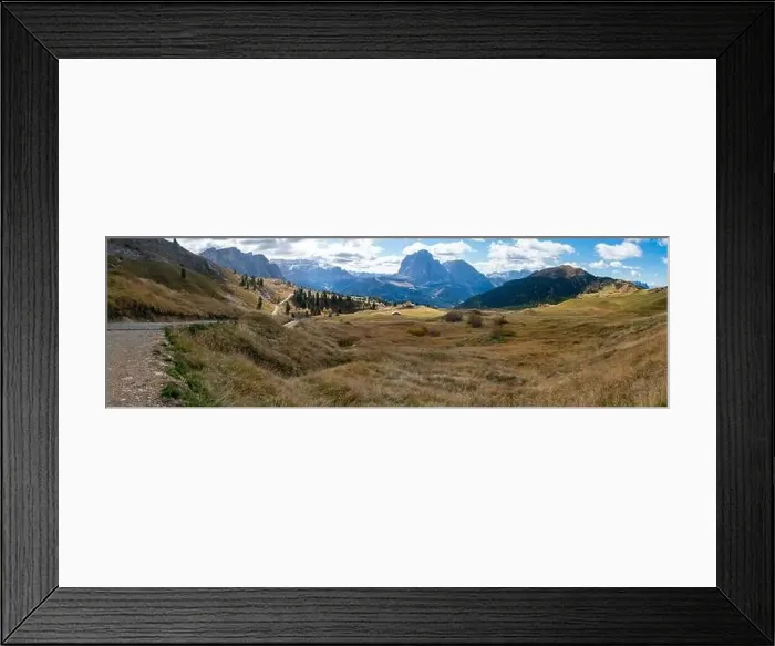 Framed Print : Hiking Dolomites in European Alps. Shot in summer with green grass and no snow. Gardena Pass, Italy Framed Print : Hiking Dolomites in European Alps. Shot in summer with green grass and no snow. Gardena Pass, Italy