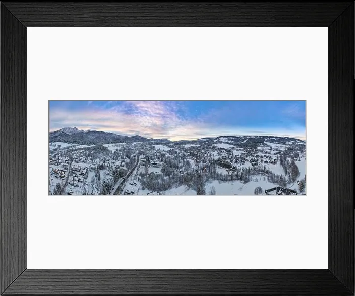 Framed Print : Panoramic Drone View of Zakopane in WInter Framed Print : Panoramic Drone View of Zakopane in WInter