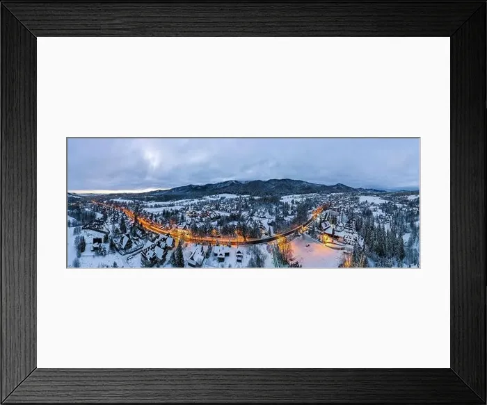 Framed Print : Winter Panorama of Zakopane in Poland Framed Print : Winter Panorama of Zakopane in Poland