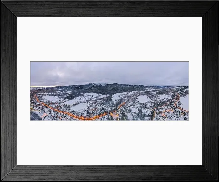 Framed Print : Zakopane Panorama with Giewont Mount in Winter Framed Print : Zakopane Panorama with Giewont Mount in Winter