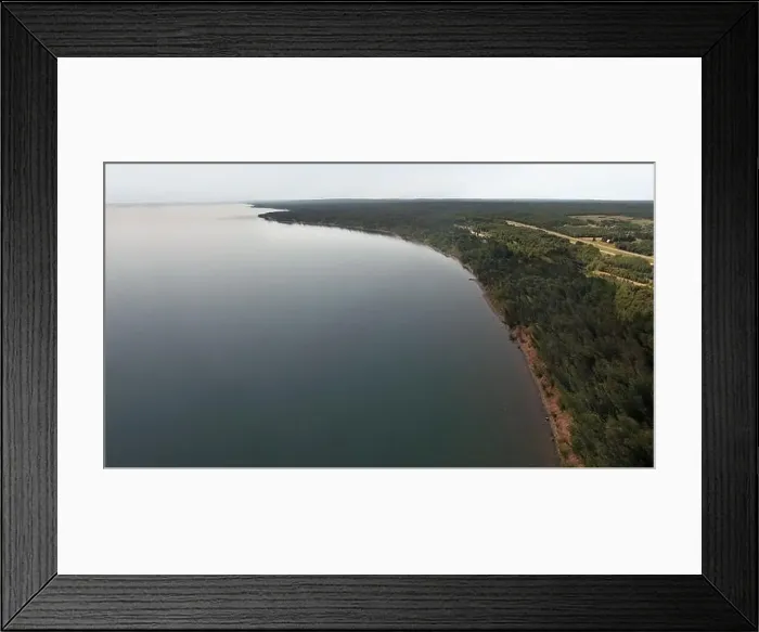 Framed Print : Shoreline and Waters of Lake Superior, Minnesota In Summer - drone aerial Framed Print : Shoreline and Waters of Lake Superior, Minnesota In Summer - drone aerial
