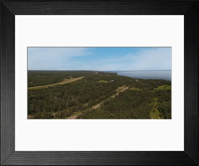 Framed Print : Forest and Roads Alongside Lake Superior, Minnesota In Summer - drone aerial Framed Print : Forest and Roads Alongside Lake Superior, Minnesota In Summer - drone aerial