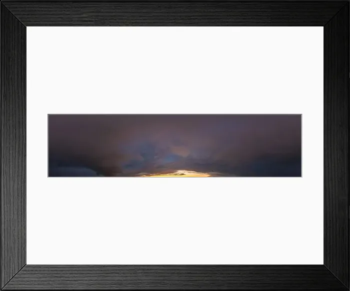 Framed Print : Dramatic sunset sky panorama with Cumulus clouds Framed Print : Dramatic sunset sky panorama with Cumulus clouds