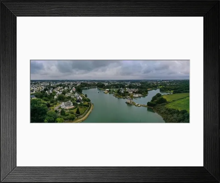 Framed Print : aerial view on the city of Pont l'abbé on finistere in brittany Framed Print : aerial view on the city of Pont l'abbé on finistere in brittany