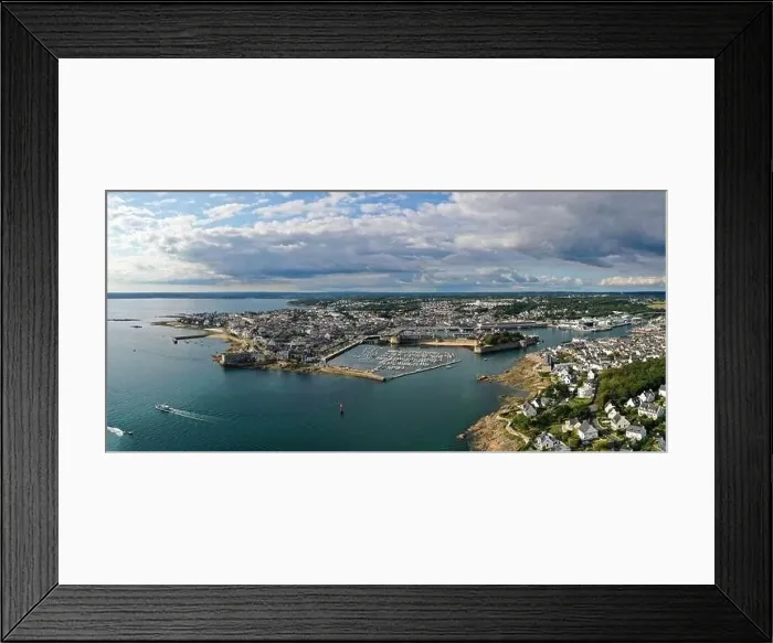 Framed Print : aerial view onthe city of concarneau on finistere in brittany Framed Print : aerial view onthe city of concarneau on finistere in brittany
