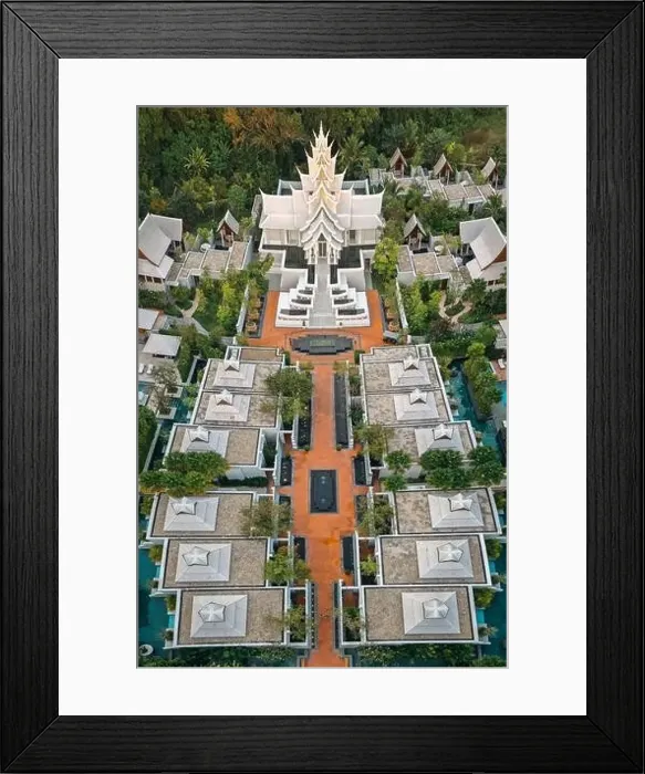 Framed Print : Aerial view of kamala beach at sunset in Phuket in Thailand Framed Print : Aerial view of kamala beach at sunset in Phuket in Thailand