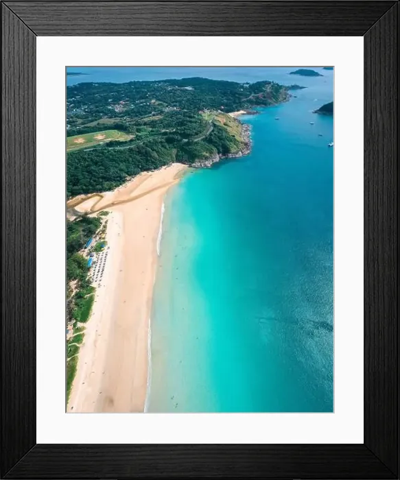 Framed Print : Aerial view of Nai Harn beach in Phuket, Thailand Framed Print : Aerial view of Nai Harn beach in Phuket, Thailand