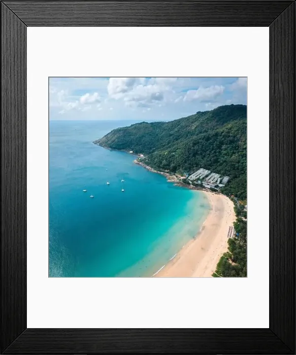 Framed Print : Aerial view of Nai Harn beach in Phuket, Thailand Framed Print : Aerial view of Nai Harn beach in Phuket, Thailand
