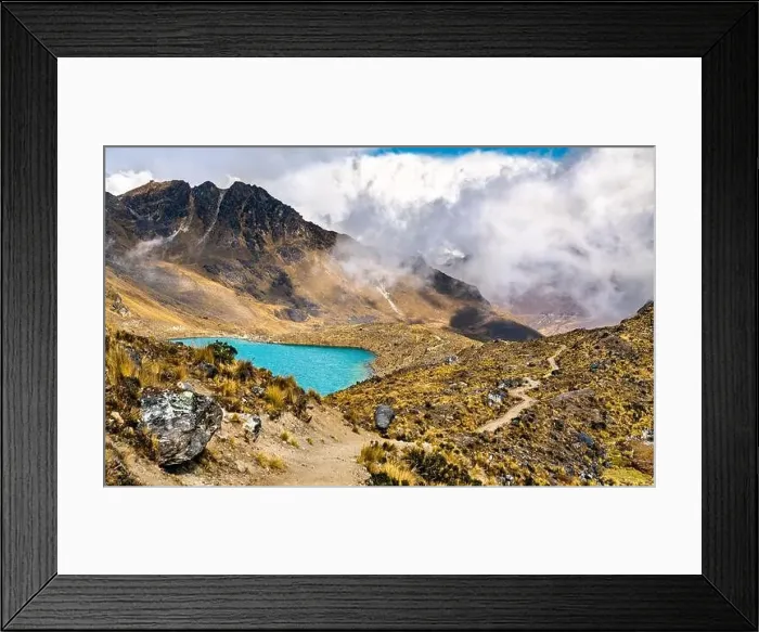 Framed Print : Lake at the Huaytapallana mountain range in Huancayo, Peru Framed Print : Lake at the Huaytapallana mountain range in Huancayo, Peru
