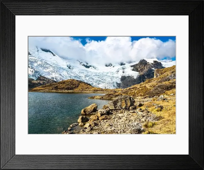 Framed Print : Glacier at the Huaytapallana mountain range in Huancayo, Peru Framed Print : Glacier at the Huaytapallana mountain range in Huancayo, Peru