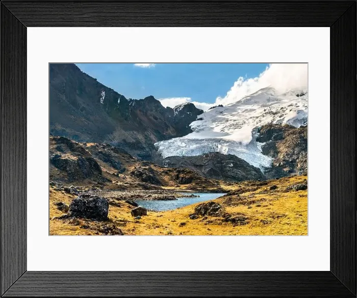 Framed Print : Glacier at the Huaytapallana mountain range in Huancayo, Peru Framed Print : Glacier at the Huaytapallana mountain range in Huancayo, Peru