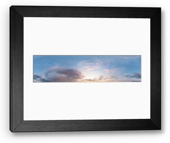 Framed Print : Dark blue sunset sky panorama with Cirrus clouds Framed Print : Dark blue sunset sky panorama with Cirrus clouds