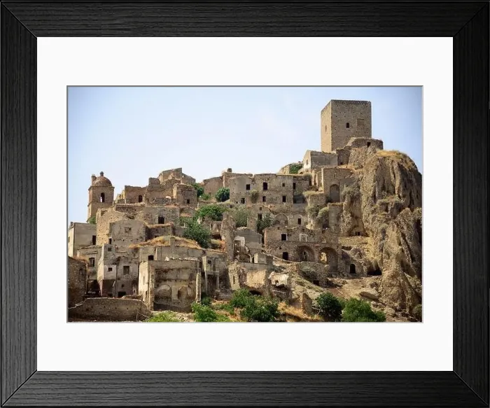 Framed Print : Craco, from a ghost town to a film set in the Basilicata region Framed Print : Craco, from a ghost town to a film set in the Basilicata region