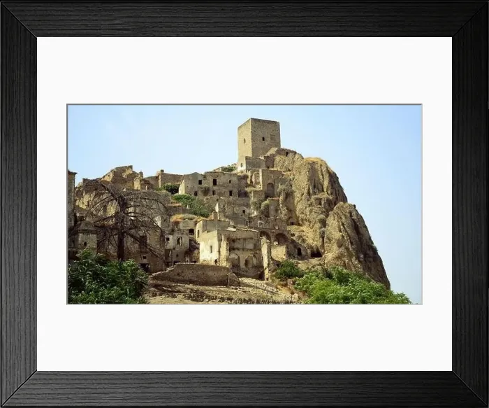 Framed Print : Craco, from a ghost town to a film set in the Basilicata region Framed Print : Craco, from a ghost town to a film set in the Basilicata region