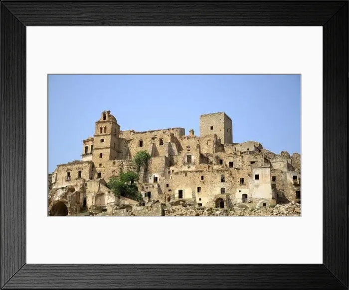 Framed Print : Craco, from a ghost town to a film set in the Basilicata region Framed Print : Craco, from a ghost town to a film set in the Basilicata region