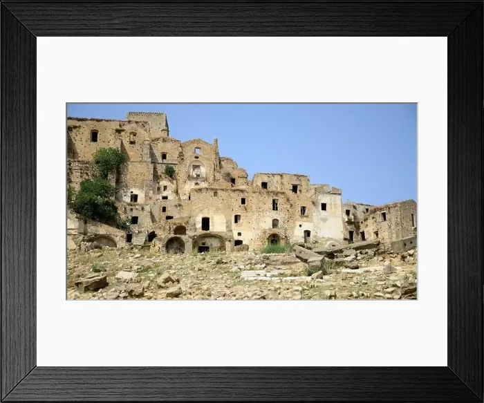 Framed Print : Craco, from a ghost town to a film set in the Basilicata region Framed Print : Craco, from a ghost town to a film set in the Basilicata region