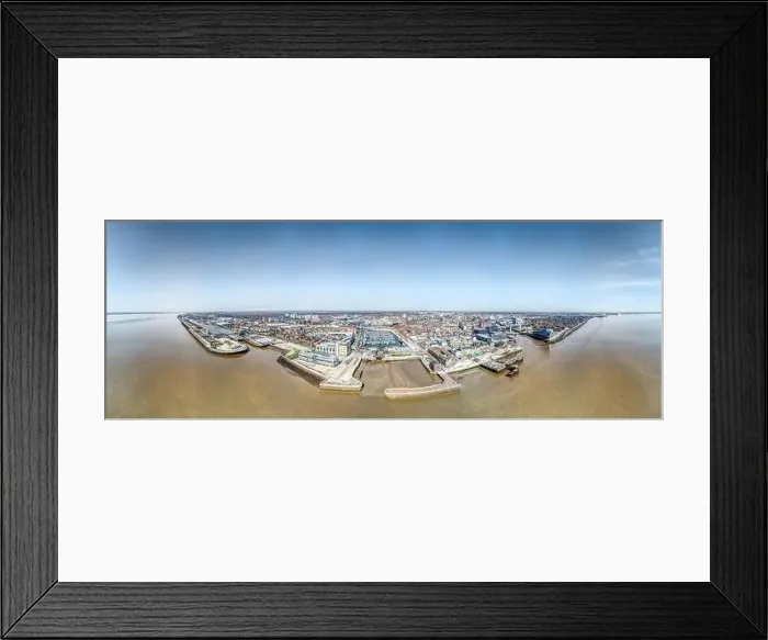 Framed Print : Wide panorama of Kingston upon Hull waterfront Framed Print : Wide panorama of Kingston upon Hull waterfront