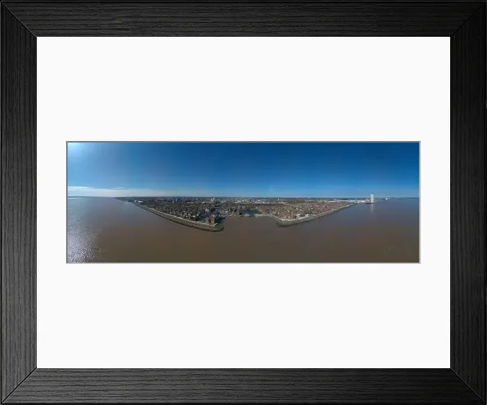 Framed Print : Wide panorama of Kingston upon Hull waterfront Framed Print : Wide panorama of Kingston upon Hull waterfront