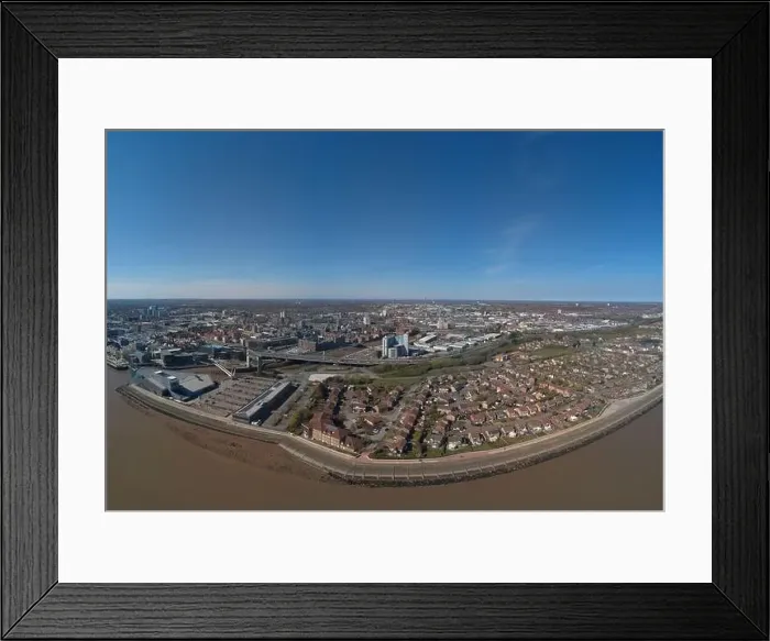 Framed Print : Wide panorama of Kingston upon Hull waterfront Framed Print : Wide panorama of Kingston upon Hull waterfront