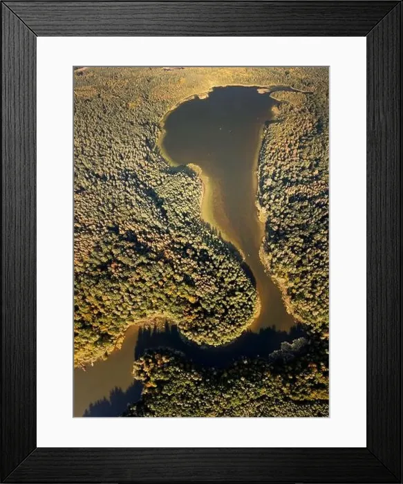 Framed Print : Krutynskie Lake on polish kayak route Krutynia in sunset light, Poland Framed Print : Krutynskie Lake on polish kayak route Krutynia in sunset light, Poland