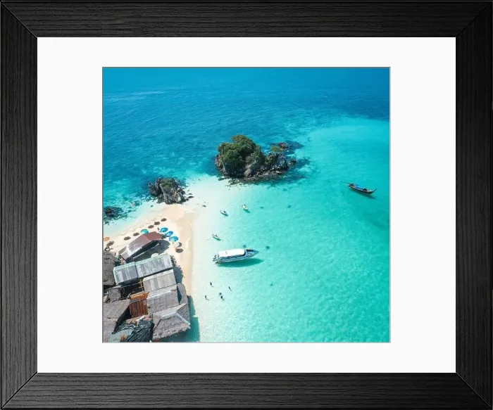 Framed Print : Aerial view of Koh Khai Nok in Phuket, Thailand Framed Print : Aerial view of Koh Khai Nok in Phuket, Thailand