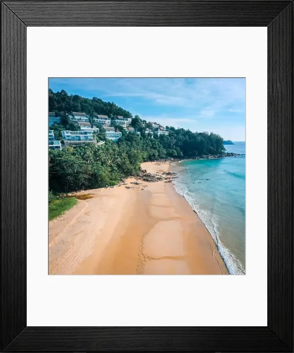 Framed Print : Nai thon beach and the wooden stairs in Phuket, Thailand Framed Print : Nai thon beach and the wooden stairs in Phuket, Thailand