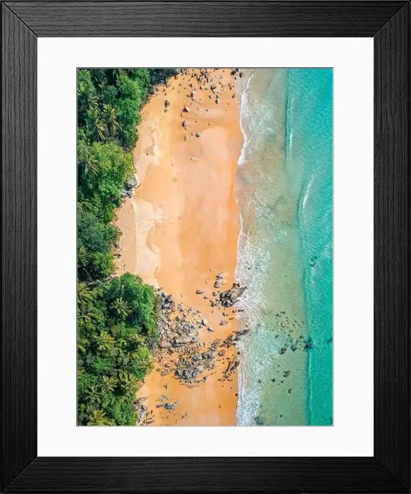 Framed Print : Nai thon beach and the wooden stairs in Phuket, Thailand Framed Print : Nai thon beach and the wooden stairs in Phuket, Thailand