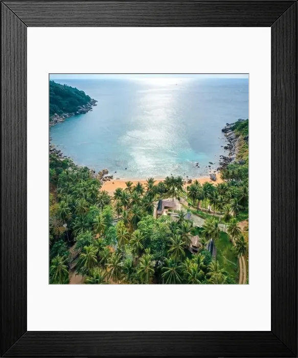 Framed Print : Nui Beach Black Rock viewpoint in Phuket, Thailand Framed Print : Nui Beach Black Rock viewpoint in Phuket, Thailand