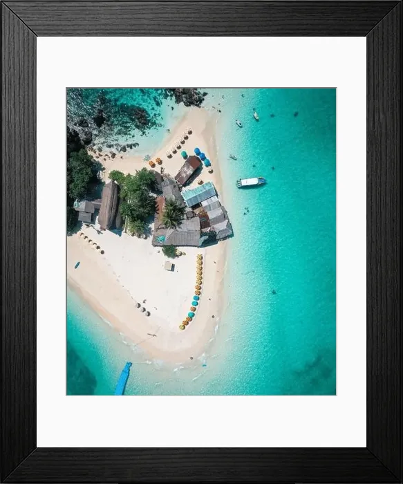 Framed Print : Aerial view of Koh Khai Nok in Phuket, Thailand Framed Print : Aerial view of Koh Khai Nok in Phuket, Thailand