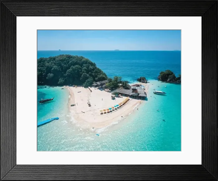 Framed Print : Aerial view of Koh Khai Nok in Phuket, Thailand Framed Print : Aerial view of Koh Khai Nok in Phuket, Thailand