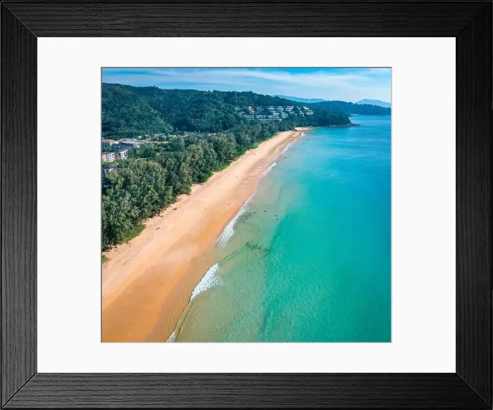 Framed Print : Nai thon beach and the wooden stairs in Phuket, Thailand Framed Print : Nai thon beach and the wooden stairs in Phuket, Thailand