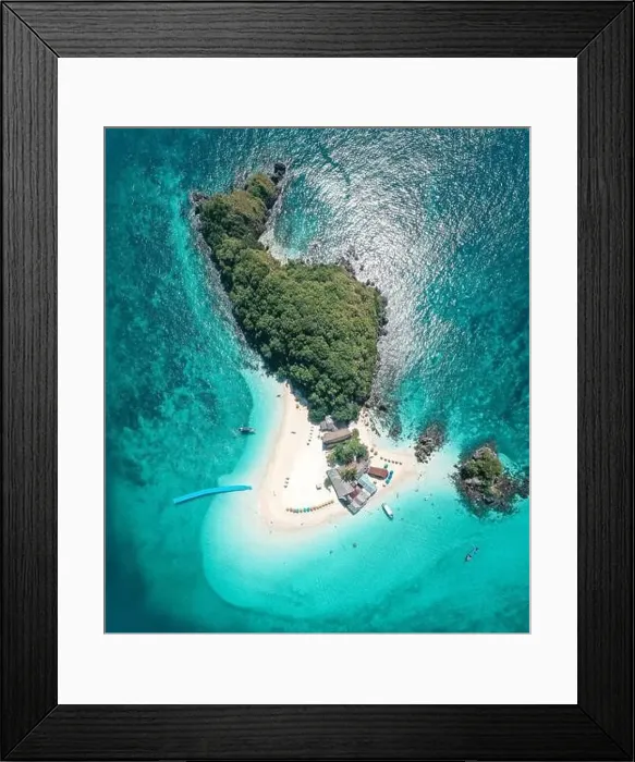 Framed Print : Aerial view of Koh Khai Nok in Phuket, Thailand Framed Print : Aerial view of Koh Khai Nok in Phuket, Thailand