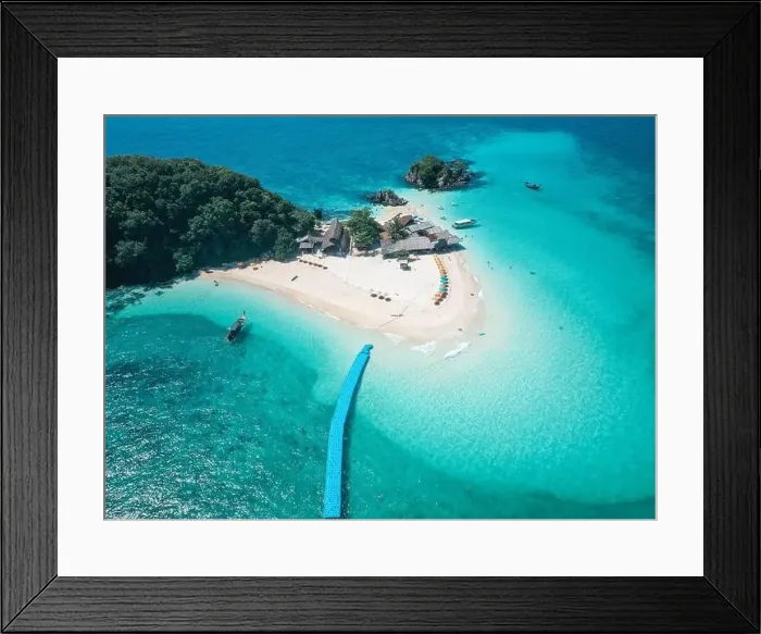 Framed Print : Aerial view of Koh Khai Nok in Phuket, Thailand Framed Print : Aerial view of Koh Khai Nok in Phuket, Thailand