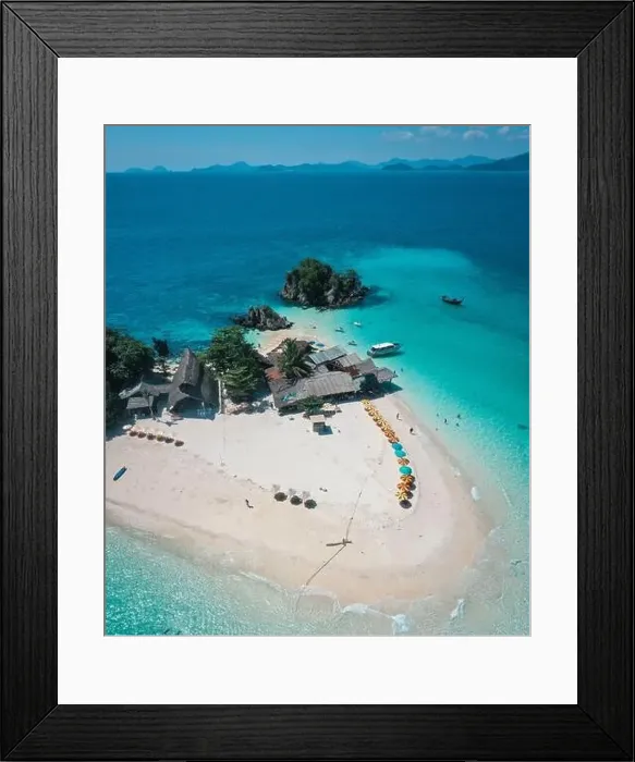 Framed Print : Aerial view of Koh Khai Nok in Phuket, Thailand Framed Print : Aerial view of Koh Khai Nok in Phuket, Thailand