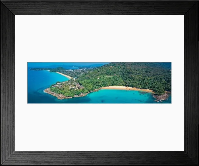 Framed Print : Aerial view of Laem Singh beach in Phuket, Thailand Framed Print : Aerial view of Laem Singh beach in Phuket, Thailand