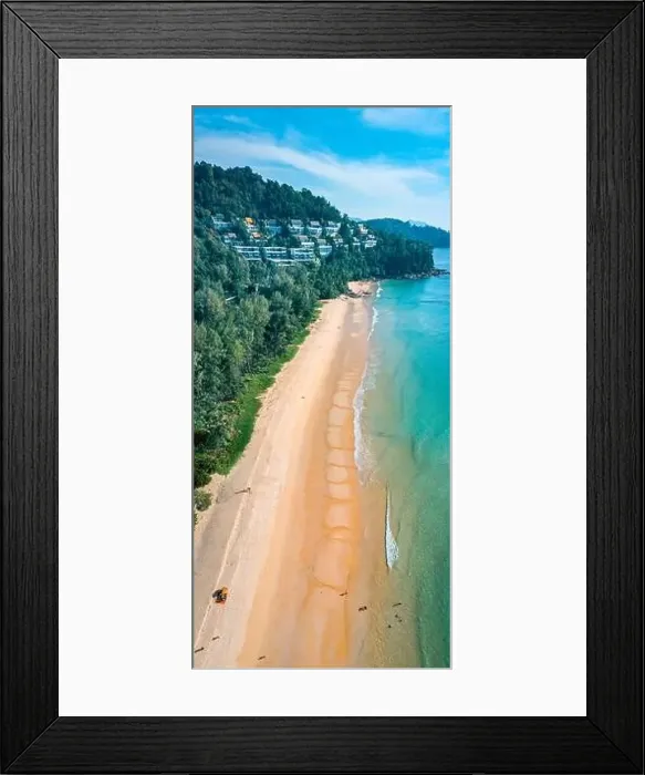 Framed Print : Nai thon beach and the wooden stairs in Phuket, Thailand Framed Print : Nai thon beach and the wooden stairs in Phuket, Thailand