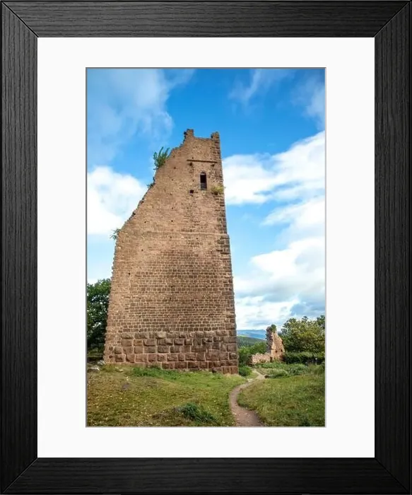 Framed Print : scenic castle husseren les chateaux in Alsace region, France Framed Print : scenic castle husseren les chateaux in Alsace region, France
